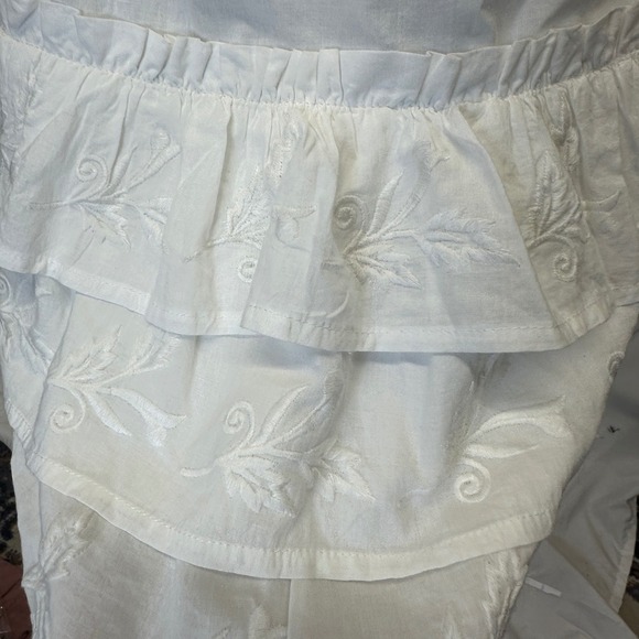 Majorelle x Revolve Lala White Embroidered Halter Tiered Mini Dress Size XL NWOT - Picture 6 of 9